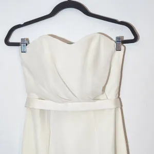 White by Vera Wang Ivory Strapless Formal Dress Size 4 thumbnail 3