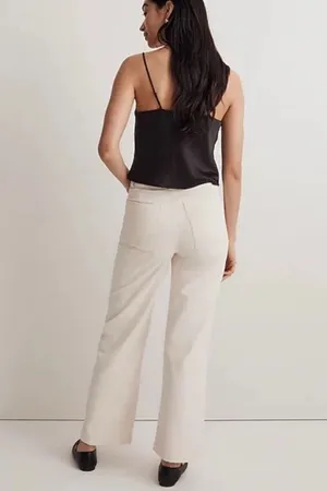 Madewell Emmett Wide-Leg Mid-rise Pants in Corduroy Cream Size 23 thumbnail 2
