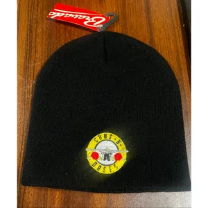 Guns N’ Roses Black Knit Beanie Embroidered Logo Rock Band Hat thumbnail 2