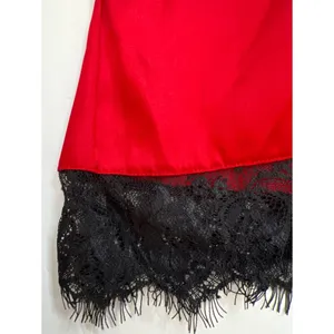 sophie b. Cherry Red/Black Satin Lace Intimates Corset Top Sz M Women thumbnail 2