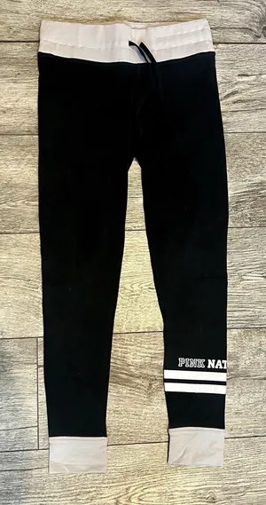 PINK Yoga Victorias Secret‎ Womens Small Yoga Pants Leggings Black Skinny Leg thumbnail 1