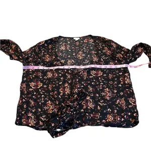 HINGE deep v tie waist blouse thumbnail 3