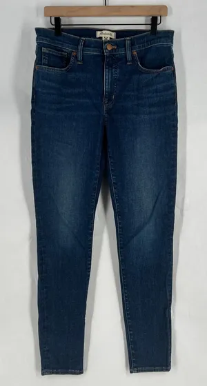 Madewell Skinny Jeans Womens 29 Blue Denim Cotton Mid Rise Medium‎ Wash thumbnail 1