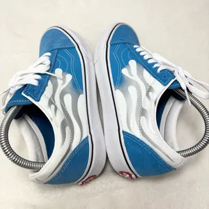 Vans Suede Old skool flame shoes flat Mediterranian‎ Blue Size M 6.5 / W 8 thumbnail 5