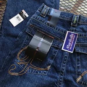 Amazing Y2k Nwt Blue Dark Wash Fubu Embroidered Denim Jeans thumbnail 4