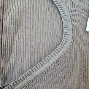 Retrofête Jill Rib Knit Mini Dress Ser O Ya Size Medium Brown Taupe NWT thumbnail 7