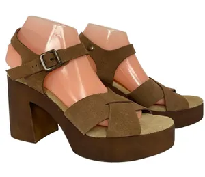 Bionatura Women Slingback Sandals Block Heels Size 9 Chunky Nostalgic Glam Indie thumbnail 1