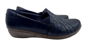 Clarks‎ Loafers Women's Collection Cushion Soft Navy Blue 7.5M thumbnail 1