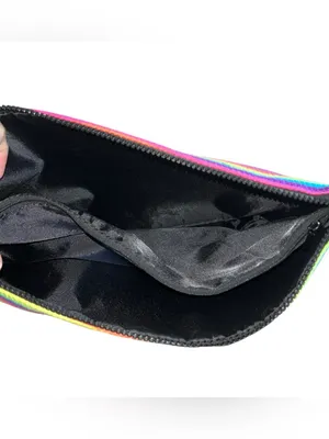Brush Crush Rainbow Striped Makeup Cosmetic Travel Bag thumbnail 4