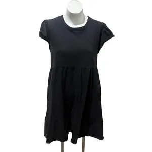 Time and Tru Dress Womens M Black Babydoll Swing Mini Empire Waist Short thumbnail 7