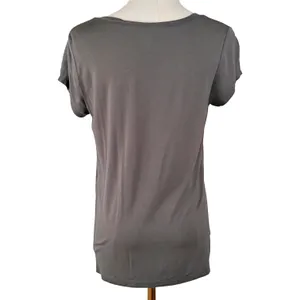FP Free People Bamboo V-Neck T-Shirt Gray Buttery Soft SMALL thumbnail 2