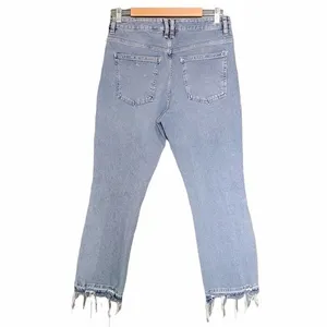 Free People We The Free Raw Hem High Rise Straight Leg Jeans Women’s Size 30 thumbnail 2