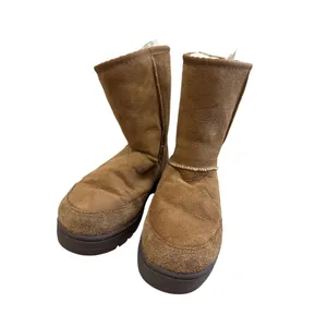 Ugg Womens Brown Leather Wool Ankle Boots Size 6W SKU8191 thumbnail 12