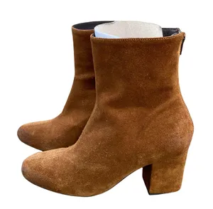 Camel Suede Ankle Boots thumbnail 2