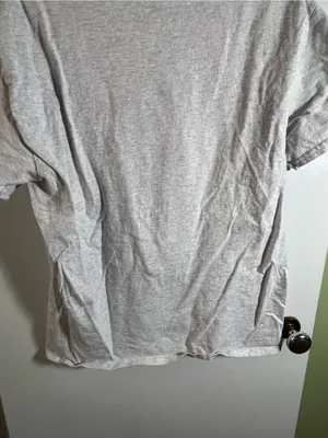 Gildan Ultra Cotton Unisex Size Large T-Shirt Gray Light Pink WWJD He Would Love thumbnail 7