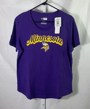 Fanatics NWT Minnesota Vikings NFL Team Apparel T-Shirt - Womens Size XL - Purple thumbnail 1