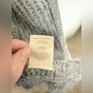 Free People Women's Gray Weekend Getaway Alpaca Cardigan Oversized Knit Small thumbnail 7