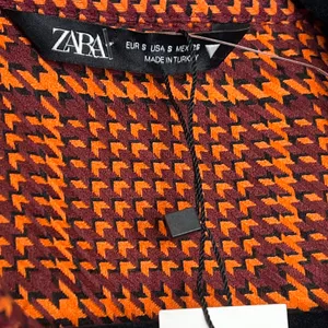 ZARA Plaid Crop Tops Orange Size Small thumbnail 7