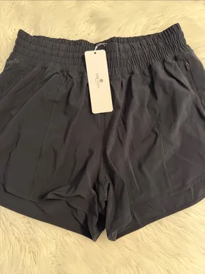 CRZ YOGA Black Women's Athletic Shorts with Elastic Waist size XL brand new thumbnail 7
