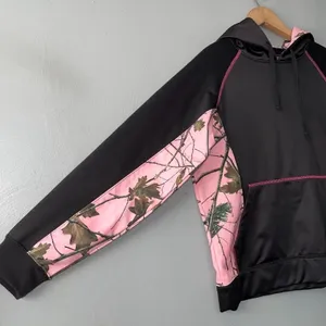 Trail Crest Sweatshirt Size Medium Hooded Pink Camouflage Fleece Lined Thermal thumbnail 3
