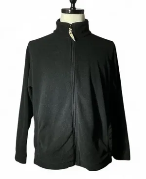 Woolrich Outdoor Fleece Zip Up Jacket Womens L Black Gorpcore Mock Neck 15056 thumbnail 1