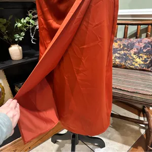 Lulus Silky Orange Maxi Dress – Taylor Swift-Inspired, Size Large thumbnail 5