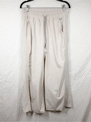 Athleta Cream Tan Avenue Wide Leg Crop High Rise Pants thumbnail 2