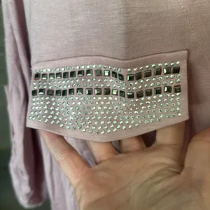 Faith & joy Los Angeles, three-quarter rhinestone and beaded blouse thumbnail 3