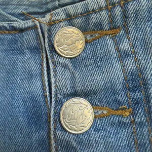 Vintage Hot And The Gang Size 5 Blue Denim Made in USA Flare Jeans Button Fly‎ thumbnail 6