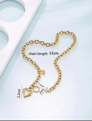 Stainless Steel Necklace Gold thumbnail 4
