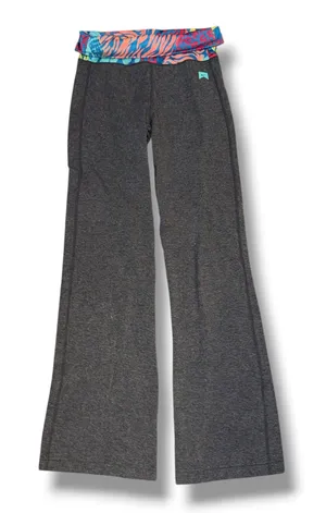 Nike gray multicolor animal print waistband yoga pants thumbnail 1