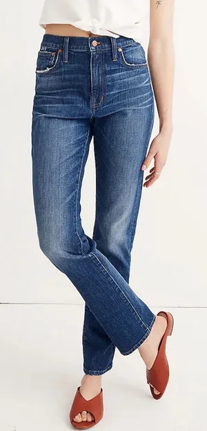 Madewell The High-Rise Slim Boy Jean Size 26 Skinny Straight Leg Jeans thumbnail 1