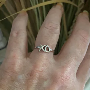 XO Ring, Hugs And Kisses Sterling Silver Ring thumbnail 4