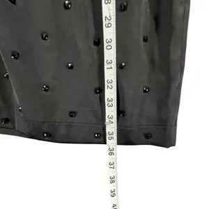 Allen Schwartz Prive Dress 12 Black Jeweled One Shoulder Blouson Evening Party‎ thumbnail 11