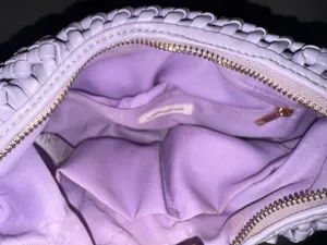 Anthropologie The Inez Knotted Faux Leather Bag lilac thumbnail 6