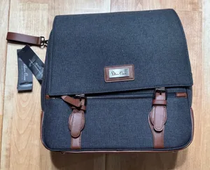 Silver Cross Wave Luxury Changing Diaper Bag Charcoal Gray Brown Trim NWT thumbnail 1
