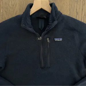 Patagonia Women's Quarter Zip Pullover Better Sweater in New Navy Blue Medium thumbnail 6