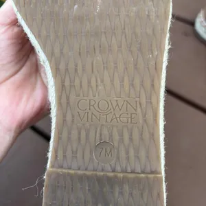 Como vintage Crown Vintage Tan Espadrille Flats | Size 7M thumbnail 12