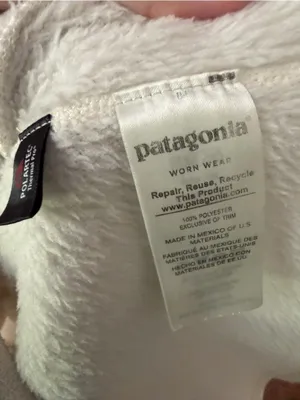 Patagonia Re-Tool Fleece Pullover Womens M Cream Beige Snap Neck Jacket thumbnail 4