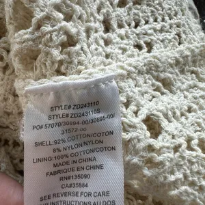 NWT Z Supply Allure Dress Sz M Natural Crochet Knit Sleeveless Boho Sleeveless thumbnail 11