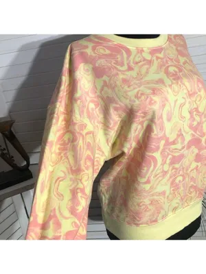Oversized sweatshirt swirl floral cotton boho hippie festival whimsycal fairy thumbnail 6