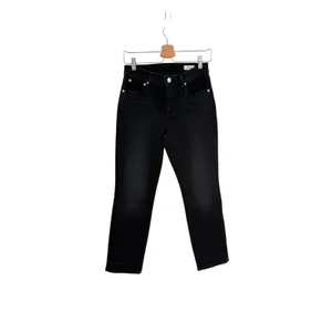 AYR The Stir Jeans Black High Rise Straight Crop Stretch‎ Denim 27S thumbnail 3