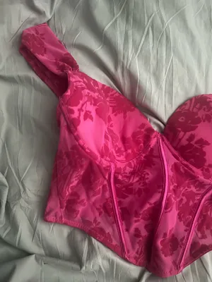 Body Rage Hot pink corset crop top thumbnail 3