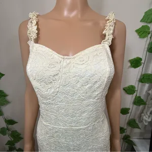 Elegant Lace White Dress New thumbnail 4
