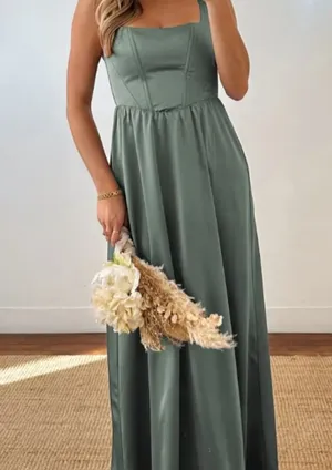 Show Me Your Mumu Nina Maxi Dress Satin thumbnail 1