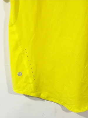 Lululemon High-Neck Running and Training T-Shirt Size 2 Yellow Serpentine thumbnail 5