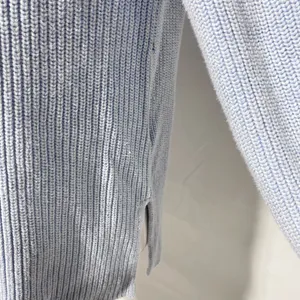 J Crew Cotton V-Neck Vented Hem Tunic Sweater AV009 Light Blue Size Medium thumbnail 7