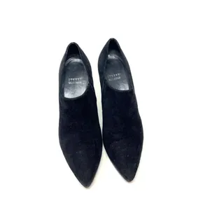 Stuart Weitzman Black‎ Suede Pointed Toe Stiletto Heel Ankle Bootie Size 7.5 thumbnail 2