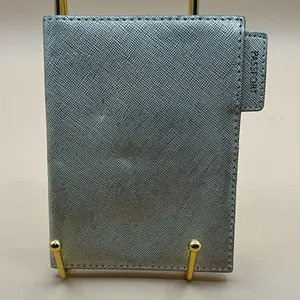 A Very Beautiful Gold Leather Tory Burch ID Card Mini Wallet Passport Holder thumbnail 1
