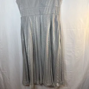 Midnight Velvet Silver Sleeveless MIDI Dress Preowned Size 12 thumbnail 13